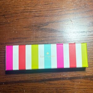 Kate Spade Striped Pen Box with Gold Logo